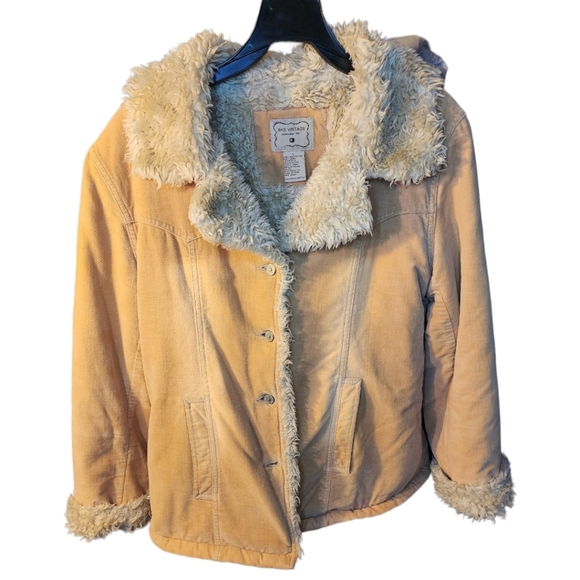 BKE vintage distressed look jacket woman’s faux fur - Picture 7 of 7